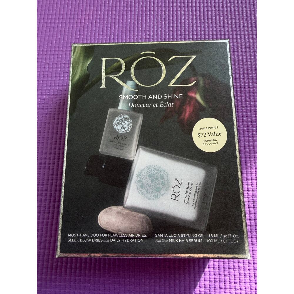 RŌZ Smooth & Shine Hair Oil & Serum Gift Set NEW for women unisex dry hair